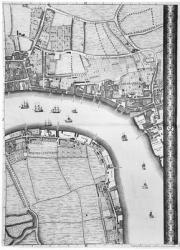 A Map of Limehouse and Rotherhithe, London, 1746 (engraving) | Obraz na stenu
