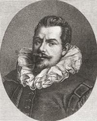 Hugo Grotius, 1583 1645, aka Huig de Groot, Hugo Grocio or Hugo de Groot. Jurist in the Dutch Republic. From Histoire des Peintres de Toutes les Écoles, École Hollandaise, published 1863. (litho) | Obraz na stenu