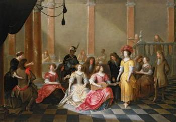 An Elegant Company at Music Before a Banquet (oil on canvas) | Obraz na stenu