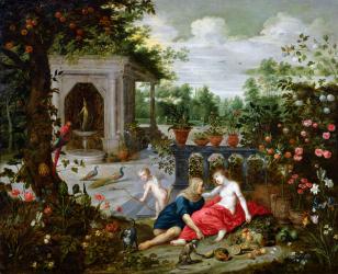 Vertumnus and Pomona (oil on canvas) | Obraz na stenu