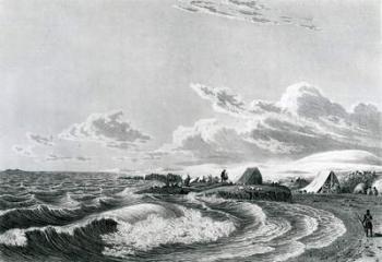 Expedition encamped at Point Turnagain, 1823 (lithograph) | Obraz na stenu
