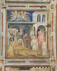 The Death of St. Martin, from the Life of St. Martin, c.1322-26 (fresco) | Obraz na stenu