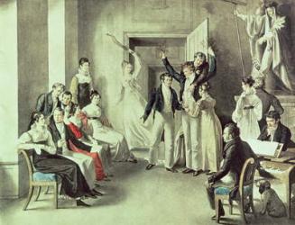 The family of Franz Peter Schubert (1797-1828) playing games | Obraz na stenu