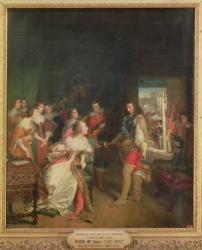 Meeting Between Louis II (1621-86) de Bourbon and Anne-Marie-Louise d'Orleans (1627-93) Duchess of Montpensier in 1652 (oil on canvas) | Obraz na stenu