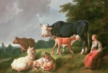 Pastoral Scene (oil on canvas) | Obraz na stenu