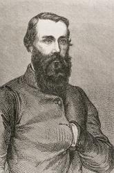 Robert O'Hara Burke (1820-61), from 'Le Tour du Monde', published in Paris, 1860s (engraving) | Obraz na stenu