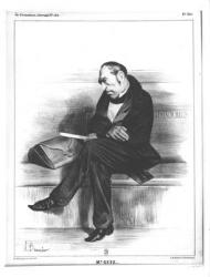 Caricature of Francois Guizot (1787-1874), from 'La Caricature' (litho) (b/w photo) | Obraz na stenu