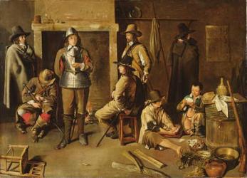 Soldiers at Rest in an Inn (oil on canvas) | Obraz na stenu