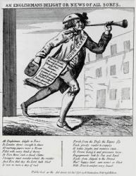 An Englishman's delight or news of all sorts, 1780 (engraving) | Obraz na stenu