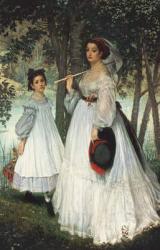 The Two Sisters: Portrait, 1863 (oil on canvas) | Obraz na stenu
