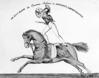 Mr Ducrow the Equestrian Performer at Astley's Amphitheatre, circa 1840 (engraving) | Obraz na stenu