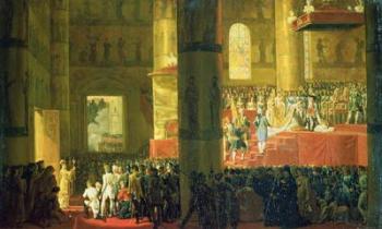 The Coronation of the Empress Maria Fyodorovna (1759-1828) 1797 (oil on canvas) | Obraz na stenu