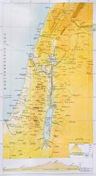 Palestine in the 1890s, from 'The Citizen's Atlas of the World', published in London, c.1899 (colour litho) | Obraz na stenu