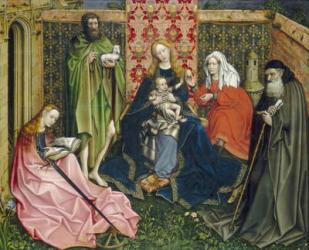 Madonna and Child with Saints in the Enclosed Garden, c. 1440- 60 (oil on panel) | Obraz na stenu