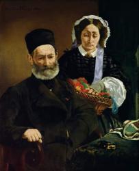 Portrait of Monsieur and Madame Auguste Manet, 1860 (oil on canvas) | Obraz na stenu
