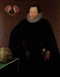 Portrait of Sir Francis Drake (1540-1596) 1591 (oil on panel) | Obraz na stenu
