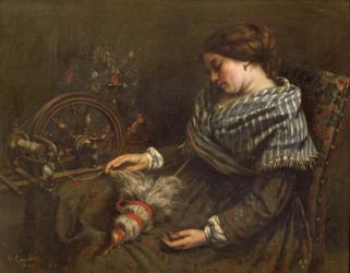 The Sleeping Embroiderer, 1853 (oil on canvas) | Obraz na stenu