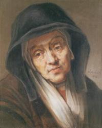 Copy of a portrait by Rembrandt of his mother, 1776 (pastel on paper) | Obraz na stenu
