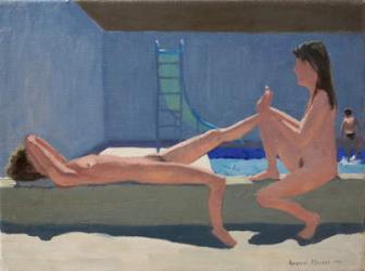 The Pedicure,1991,(oil on canvas) | Obraz na stenu