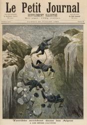 A Terrible Accident in the Alps, from 'Le Petit Journal', 23rd July 1892 (colour litho) | Obraz na stenu