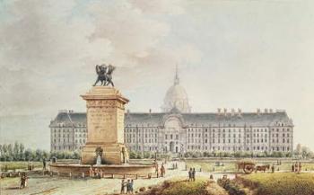 View of the Hotel des Invalides (ink and watercolour on paper) | Obraz na stenu