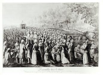 Meeting in the Desert, engraved by L. Bellotti, 1775 (engraving) (b/w photo) | Obraz na stenu