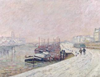 Snow in Rouen (oil on canvas) | Obraz na stenu