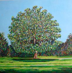 Bow Tree Summer, (oil on canvas) | Obraz na stenu