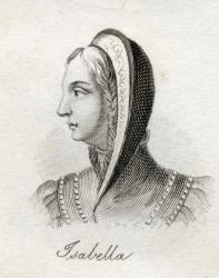 Isabella I, Queen of Castile and Leon, from 'Crabb's Historical Dictionary', published 1825 (litho) | Obraz na stenu