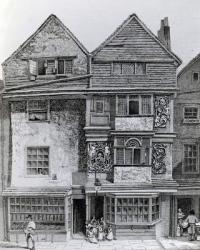 Houses on the South Side of a Street called London Wall, published 1812 (engraving) | Obraz na stenu