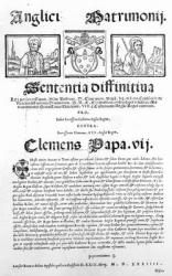 Document declaring the Pope's judgment on the validity of the marriage of Henry VIII and Catherine of Aragon, 1634 (print) | Obraz na stenu