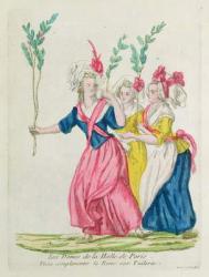 The market-women of Paris going to congratulate the Queen at the Tuileries (coloured engraving) | Obraz na stenu