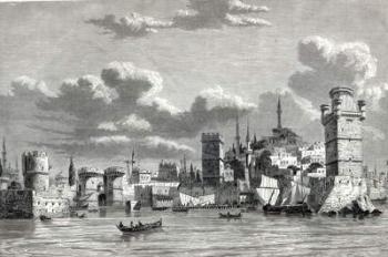General View of the City of Rhodes, from 'The Illustrated London News' (engraving) | Obraz na stenu