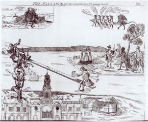 The Ballance or The Americans Triumphant (engraving) (b/w photo) | Obraz na stenu