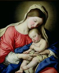 Virgin and Child (oil on canvas) | Obraz na stenu