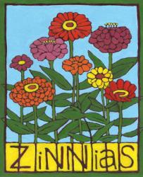 Zinnias, 2004, (oil on illustration board) | Obraz na stenu