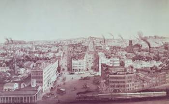 View of Utica City, New York State, engraved by D.W. Moody, pub. by F. Michelin, c.1850 (litho) | Obraz na stenu