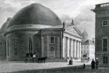 The Catholic Church, Berlin, 1833 (engraving) | Obraz na stenu