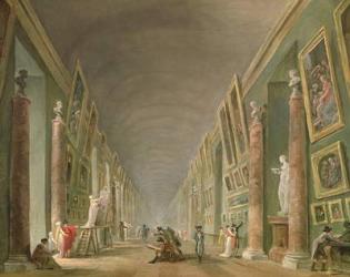 The Grand Gallery of the Louvre between 1801 and 1805 (oil on canvas) | Obraz na stenu