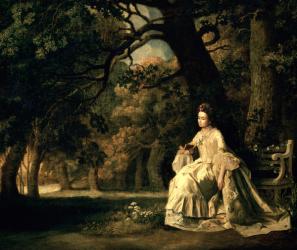 Lady reading in a Park, c.1768-70 | Obraz na stenu