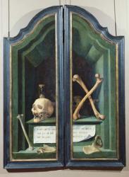 Vanitas, reverse of two panels from a triptych (oil on panel) | Obraz na stenu