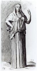 Vestal Virgin, c.1653 (etching) (b/w photo) | Obraz na stenu