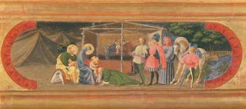 The Quarata Predella depicting the Adoration of the Magi, 1435-40 (tempera on panel) | Obraz na stenu