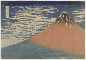 Mount Fuji in Clear Weather (also known as Red Fuji), c.1830 (woodblock print) | Obraz na stenu