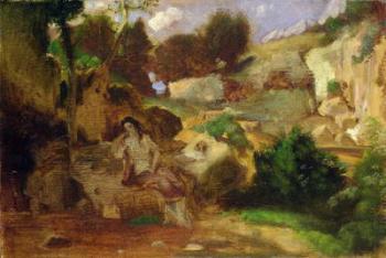 Landscape with the Penitent Magdalene (oil on canvas) | Obraz na stenu