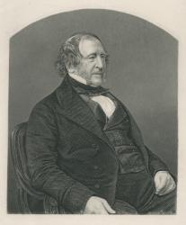 John Campbell, 1st Baron Campbell of St. Andrews, engraved by D.J. Pound from a photograph, from 'The Drawing-Room of Eminent Personages, Volume 2', 1860 (engraving) | Obraz na stenu