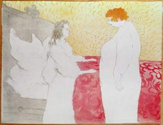 Woman in Bed, Profile - Waking Up, 1896 (crayon, brush and spatter lithograph, printed in four colours) (see also 162032) | Obraz na stenu