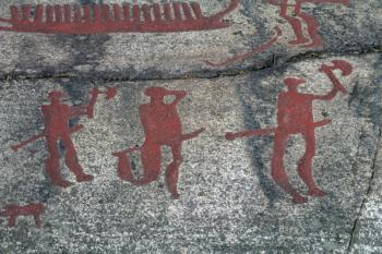 Hunting scene (rock painting) | Obraz na stenu