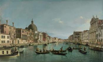 The Grand Canal in Venice with San Simeone Piccolo and the Scalzi church, c. 1738 (oil on canvas) | Obraz na stenu