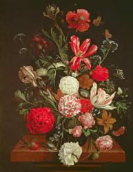 A Still Life of flowers in a glass vase, 17th century | Obraz na stenu